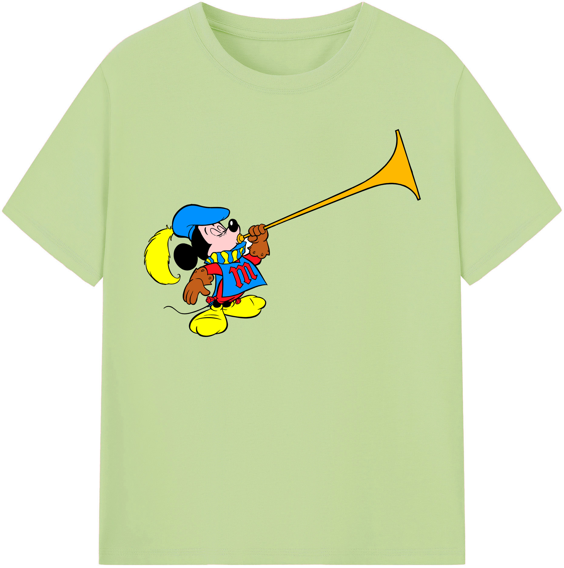 （画像用） ミッキーマウス Mickey Mouse 綿100％半袖Tシャツ（フロントプリント）